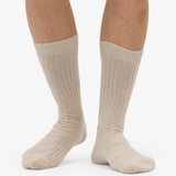 Merino Wool Blend Sock Ivory White