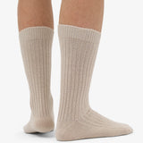 Merino Wool Blend Sock Ivory White