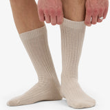 Merino Wool Blend Sock Ivory White