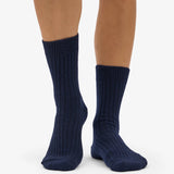 Merino Wool Blend Sock Navy Blue