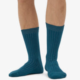 Merino Wool Blend Sock Ocean Green
