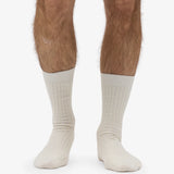 Merino Wool Blend Sock Optical White
