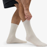 Merino Wool Blend Sock Optical White