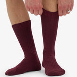 Merino Wool Blend Sock Oxblood Red
