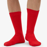 Merino Wool Blend Sock Red Tangerine