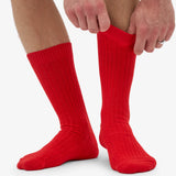 Merino Wool Blend Sock Red Tangerine