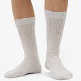 Merino Wool Blend Sock Snow Melange