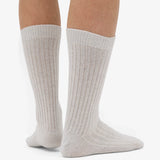 Merino Wool Blend Sock Snow Melange