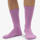 Organic Active Sock Burned Cherry Blossom
