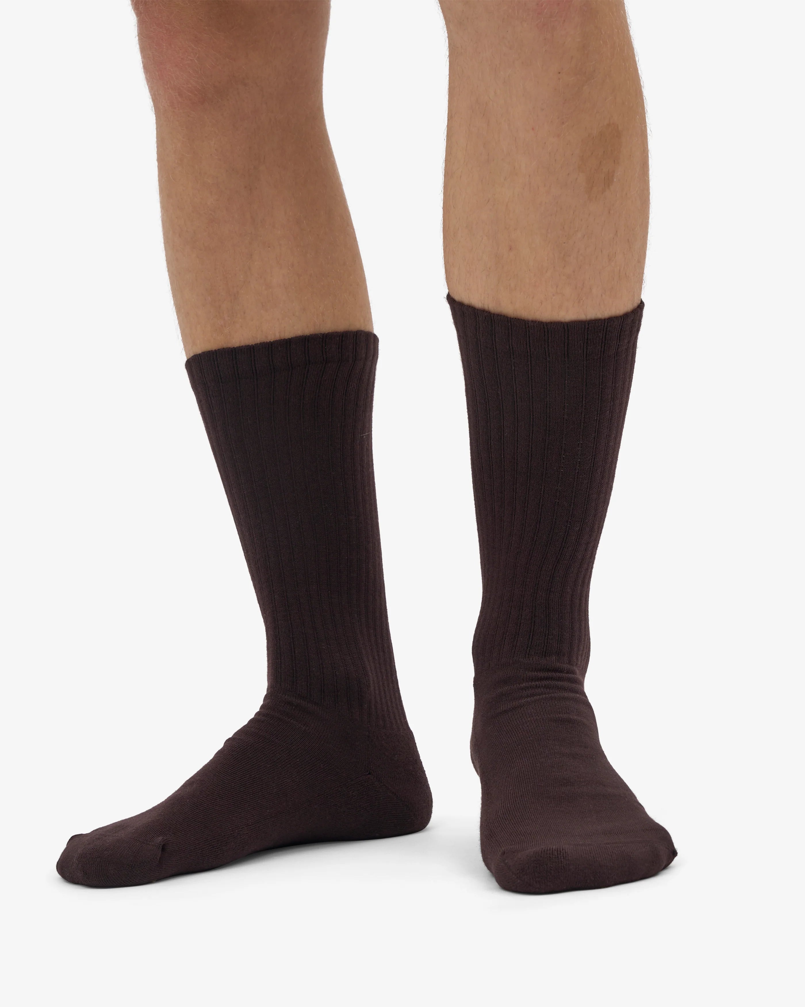 Organic Active Sock Burned Coffee Brown