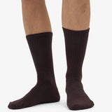Organic Active Sock Burned Coffee Brown
