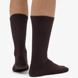 Organic Active Sock Burned Coffee Brown