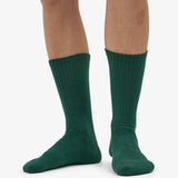 Organic Active Sock Burned Emerald Green