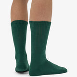 Organic Active Sock Burned Emerald Green