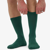 Organic Active Sock Burned Emerald Green