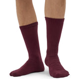 Organic Active Sock Oxblood Red