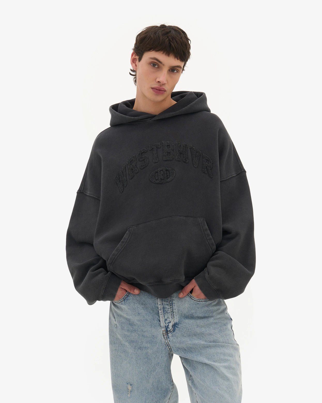 WRSTBHVR JESSE BLACK VINTAGE HOODIE