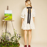 Pêche Ditsy Denim Mini Dress