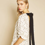 Pêche Ditsy Denim Mini Dress