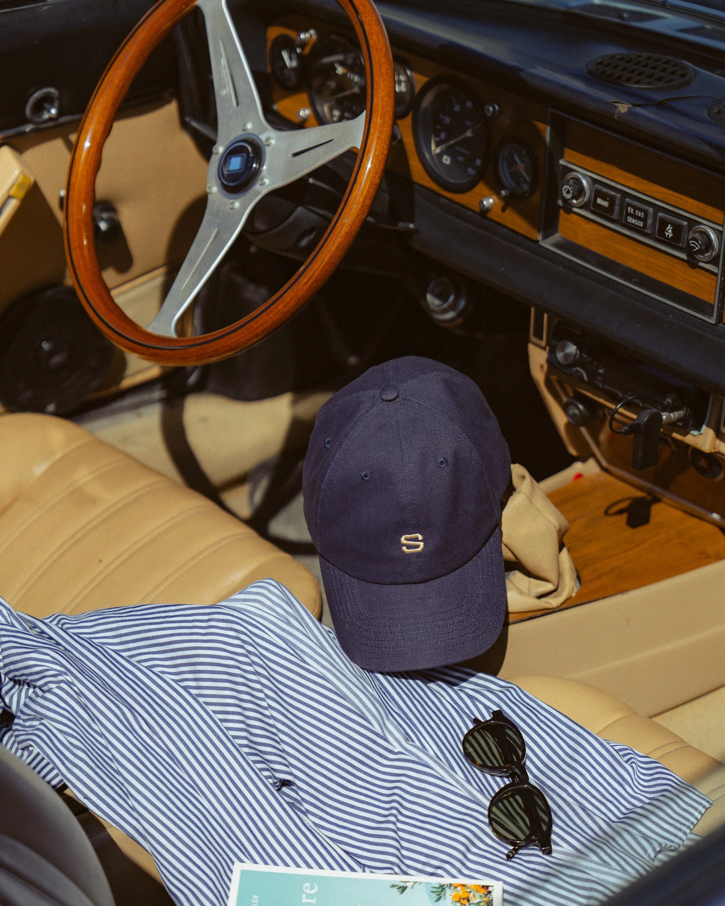 STRADALIA NAVY MONOGRAM HAT