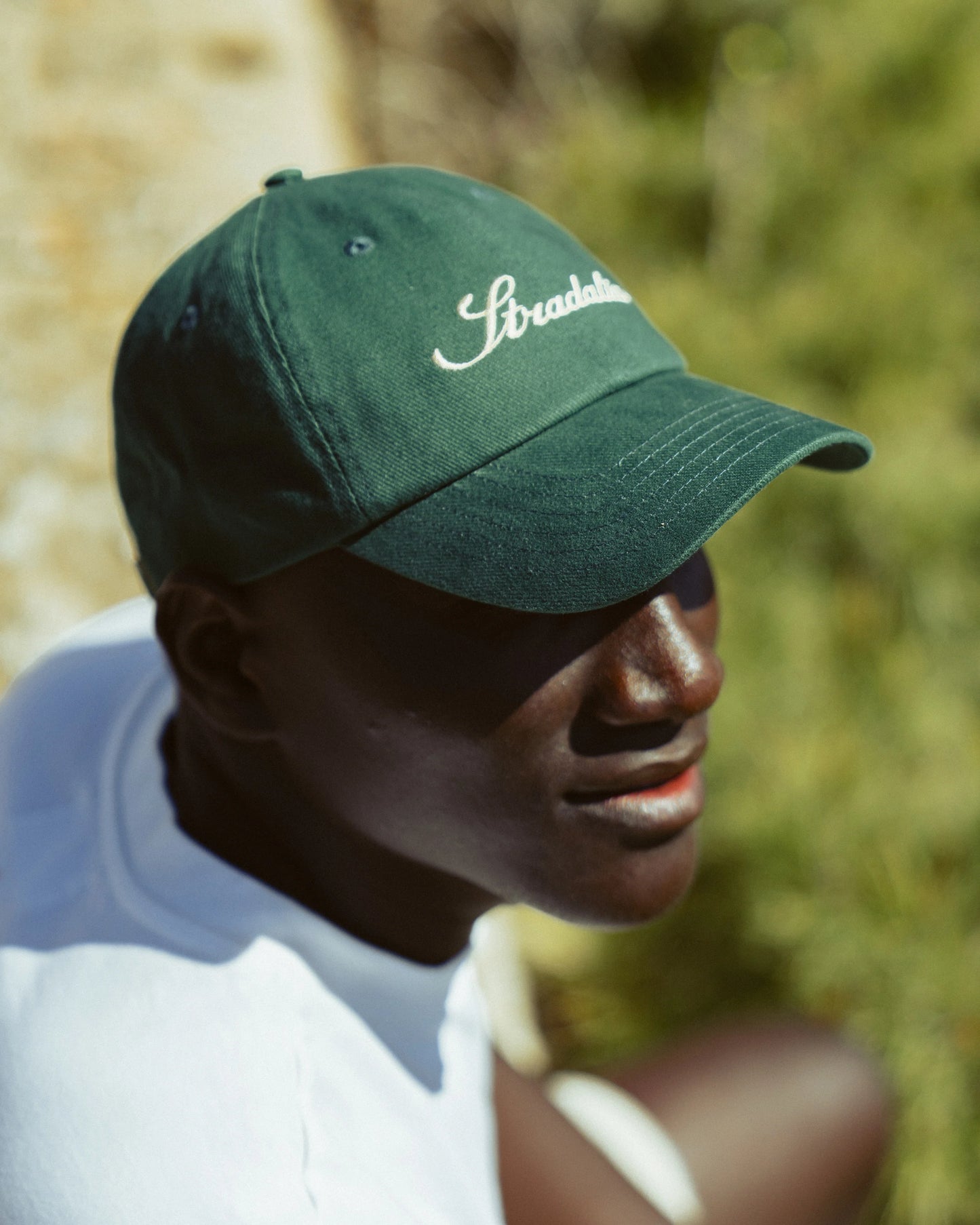 STRADALIA SCRIPT GREEN HAT