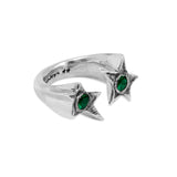 Green Two Stone Ring