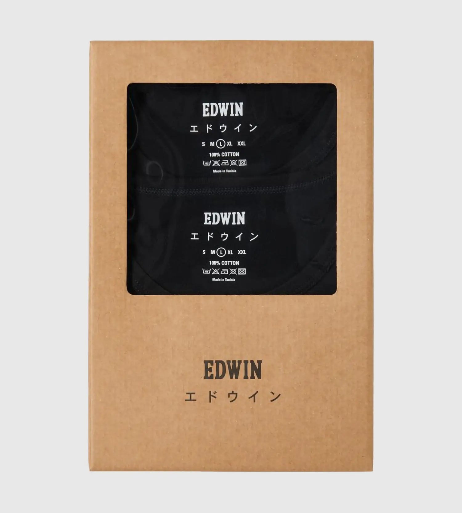 Edwin DOUBLE PACK SS T-SHIRT BLACK