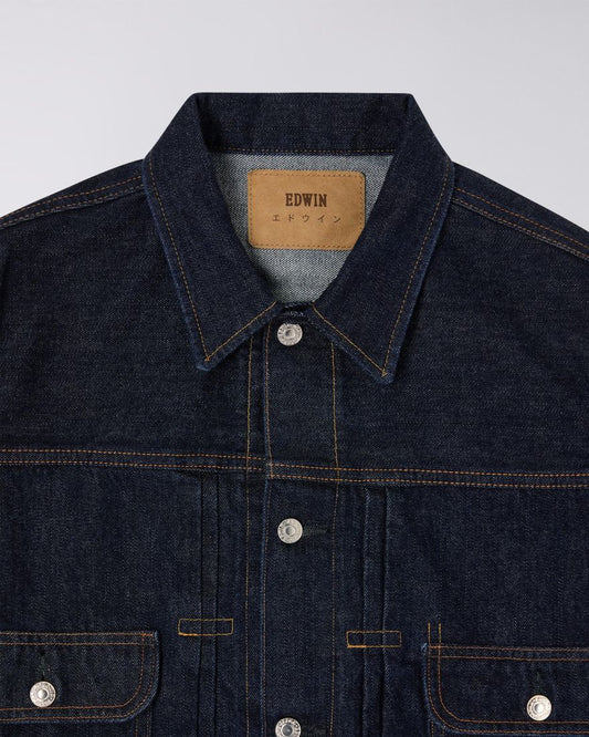 EDWIN DENIM JACKET BLUE RINSED