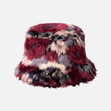 Faux Fur Bucket Purple Multi