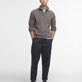 Essential Quarter-Zip Jumper Dark Stone