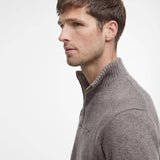 Essential Quarter-Zip Jumper Dark Stone