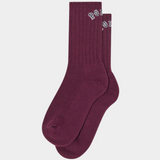 Large Rib Socks Wine