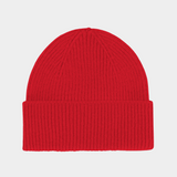 Merino Wool Beanie Scarlet Red