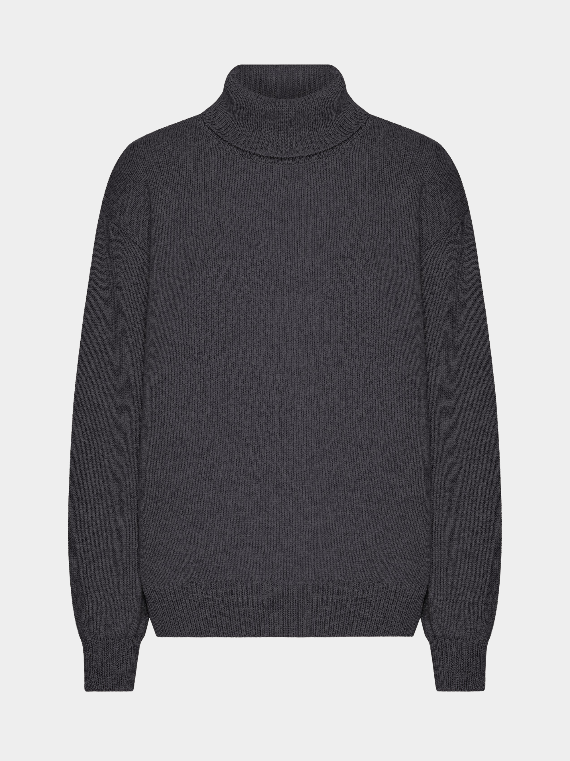 Merino Wool Turtleneck Lava Grey