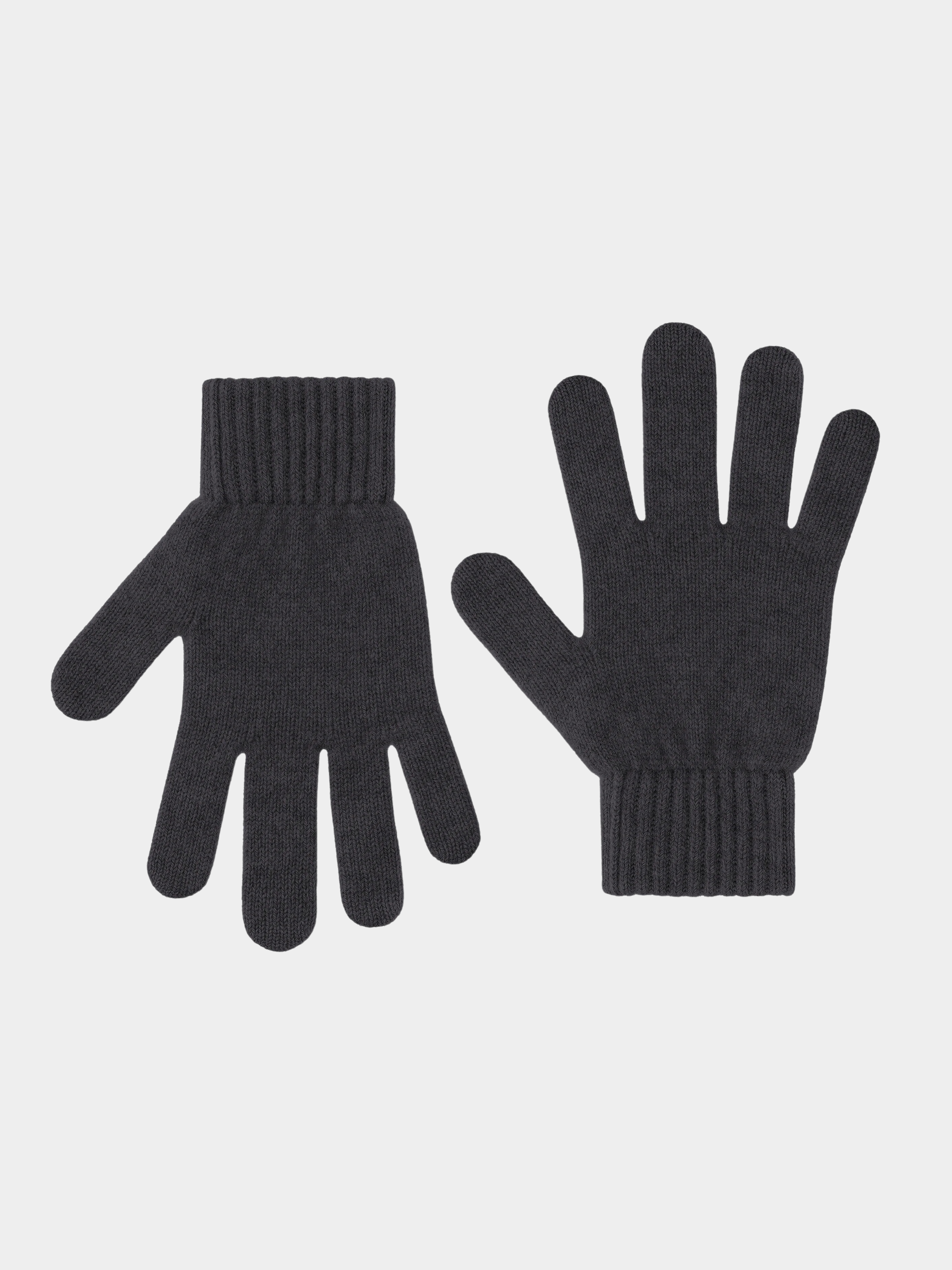 Merino Wool Gloves Lava Grey