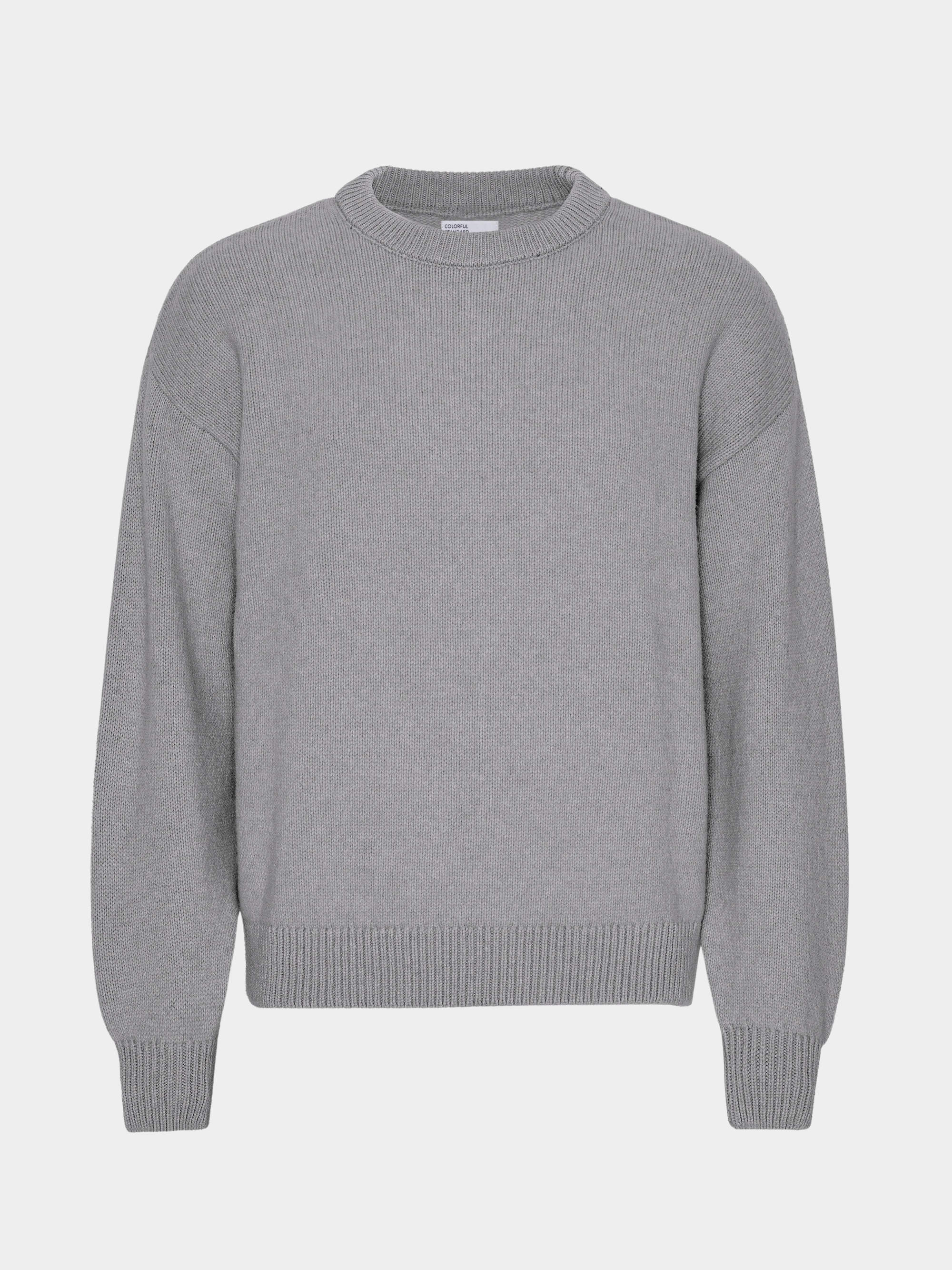 Oversized Merino Wool Crew Heather Grey