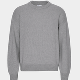 Oversized Merino Wool Crew Heather Grey