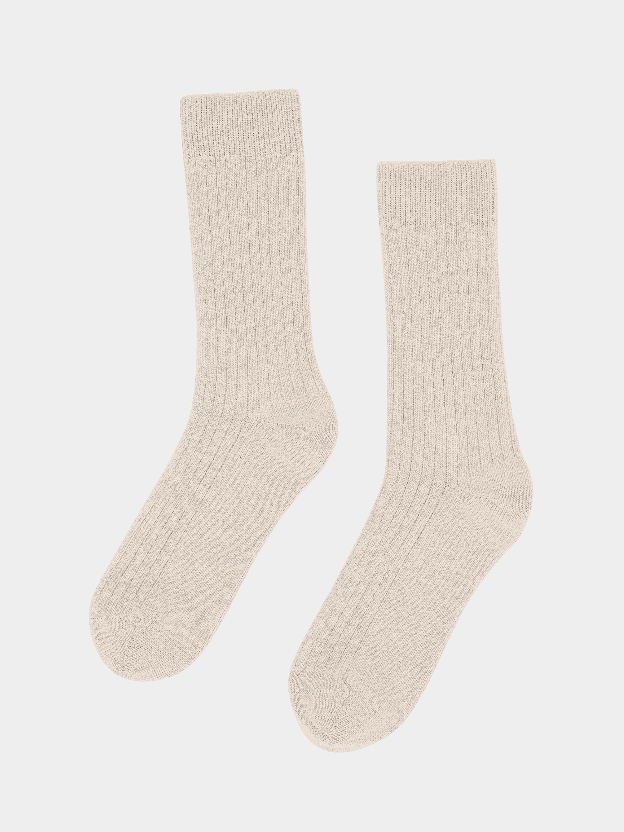 Merino Wool Blend Sock Ivory White