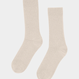 Merino Wool Blend Sock Ivory White