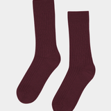 Merino Wool Blend Sock Oxblood Red