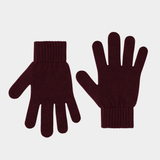 Merino Wool Gloves Oxblood Red