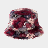 Faux Fur Bucket Purple Multi