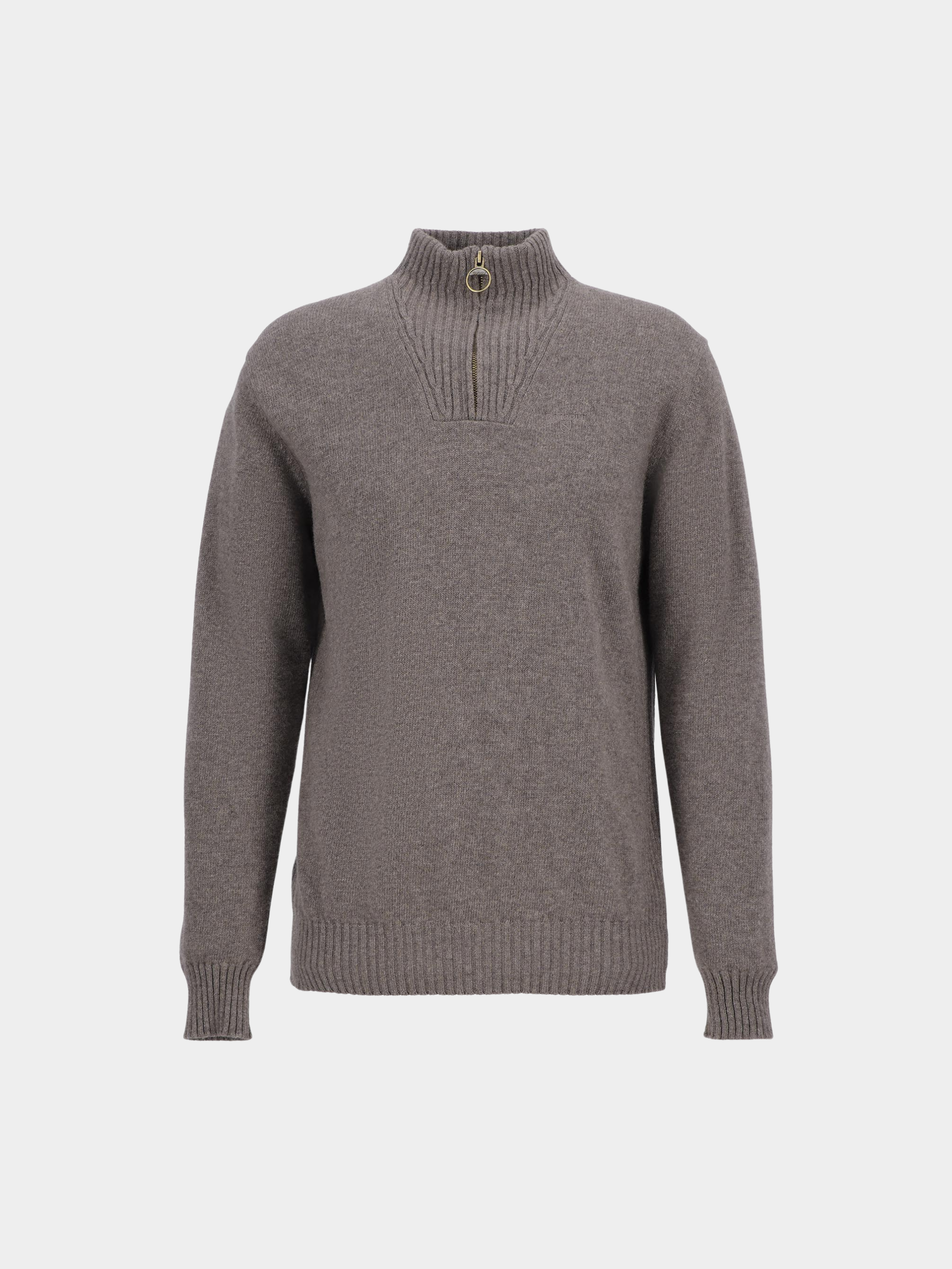 Essential Quarter-Zip Jumper Dark Stone
