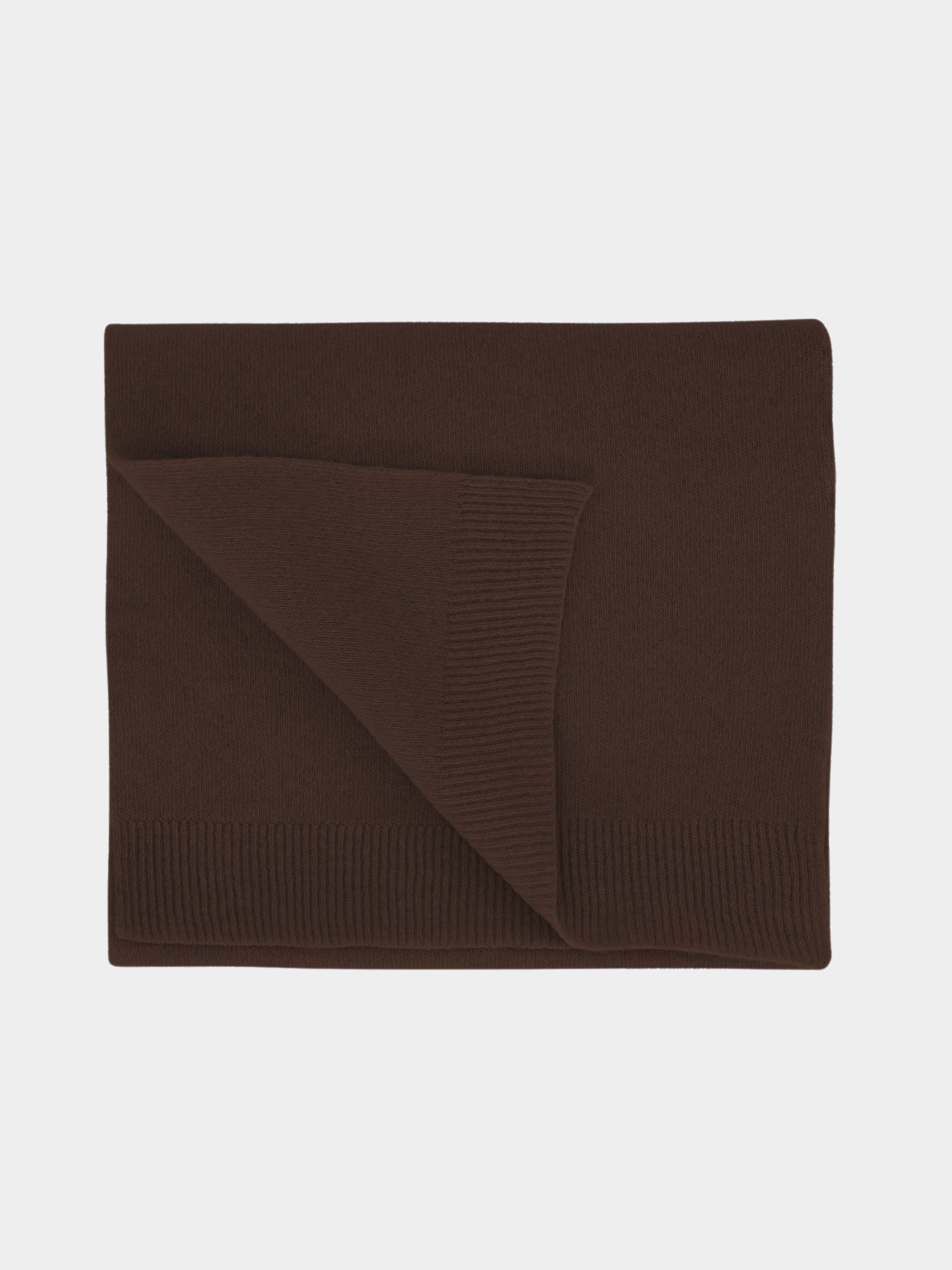 Merino Wool Scarf Coffee Brown