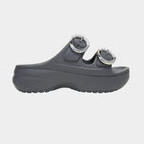 Saturday Platform Dipped Buckle Sandal Carbon