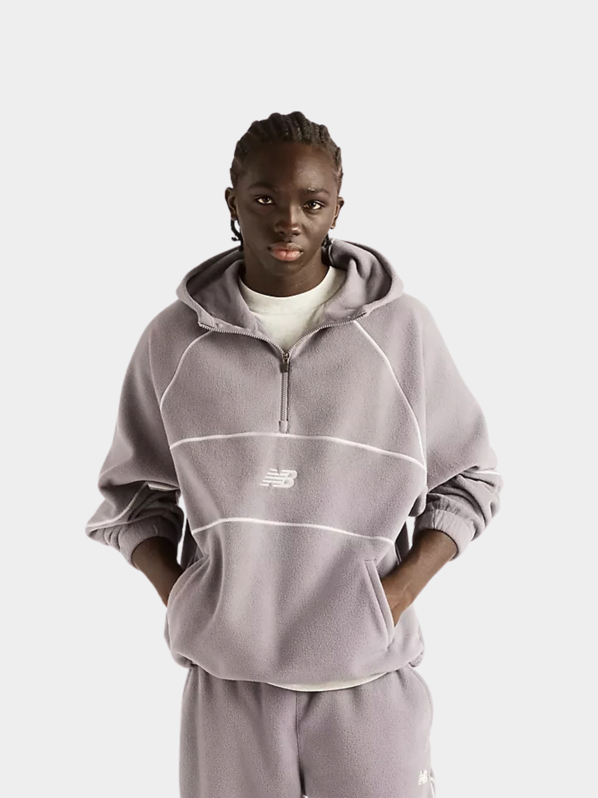 Trackside Polar Fleece Hoodie Off-Line Grey