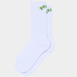 Large Rib College Socks White