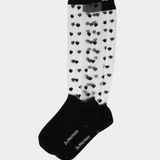 Short Heart Mesh Socks Black