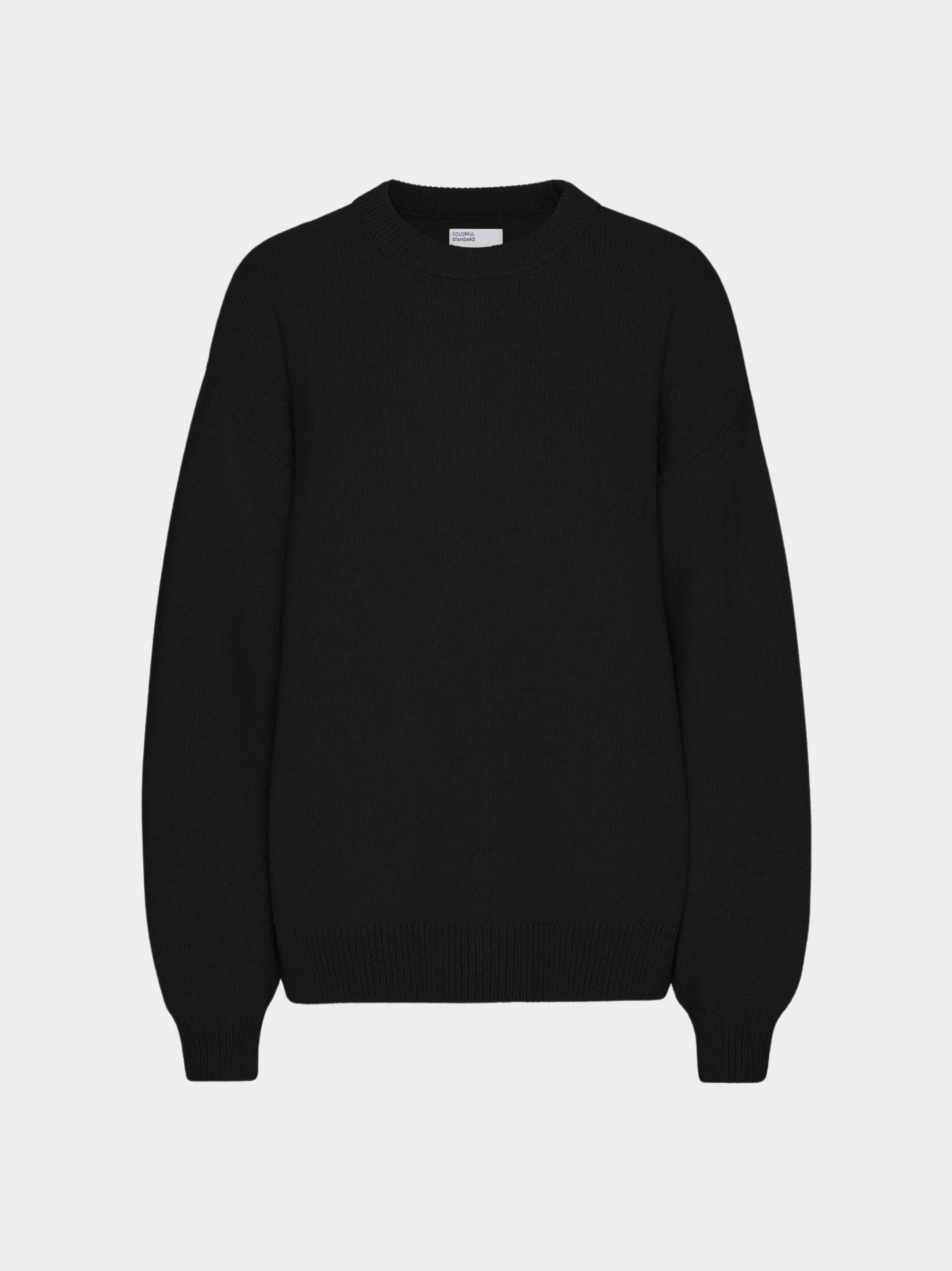 Oversized Merino Wool Crew Deep Black