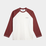 Stevie LS Tee - Ivory/Wine